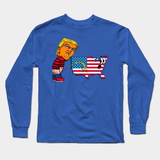 Trump Pissing Long Sleeve T-Shirt